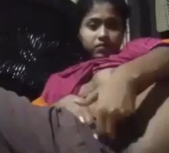 Deshi village girl Finger show boyfriend